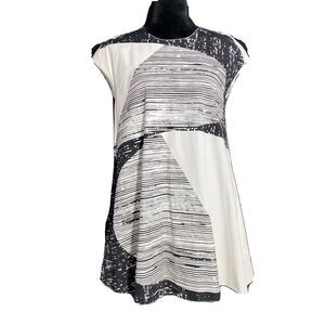 Alice & UO Dress SMALL Black White Abstract Shift Short Urban Outfitter